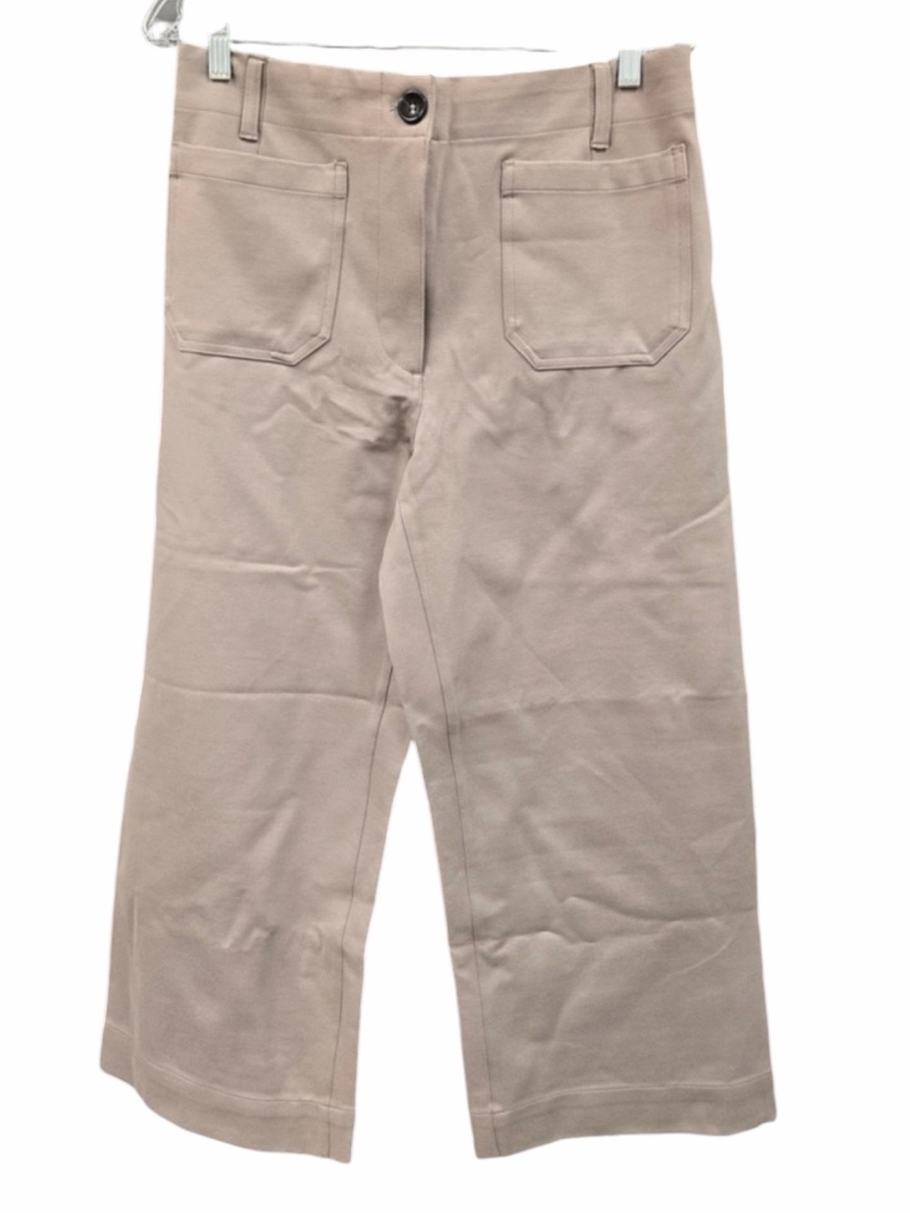 QUINCE Ultra-Stretch Ponte Cropped Wide Leg Pants Size 10 Morel Grey 8612 - Picture 6 of 11